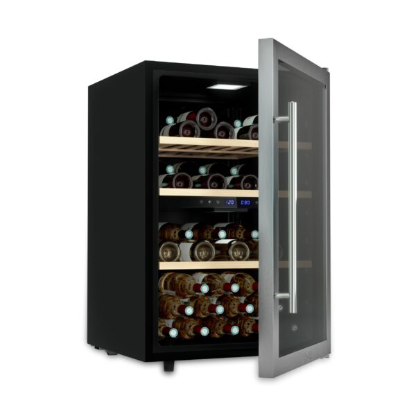 Racitor de vinuri Dual Zone, 62 sticle, LES PETITS CHAMPS, CAVCD62, inox
