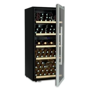 Racitor de vinuri Dual Zone, 91 sticle, LES PETITS CHAMPS, CAVCD91, inox