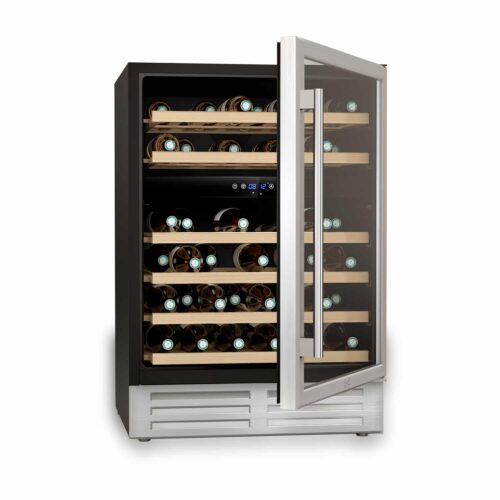 Racitor de vinuri Dual Zone, 46 sticle, LES PETITS CHAMPS, CAVCED46, inox