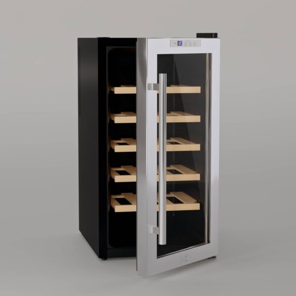 Racitor de vinuri, 18 sticle, LES PETITS CHAMPS, CAVC18, inox