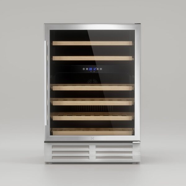 Racitor de vinuri Dual Zone, 46 sticle, LES PETITS CHAMPS, CAVCED46, inox
