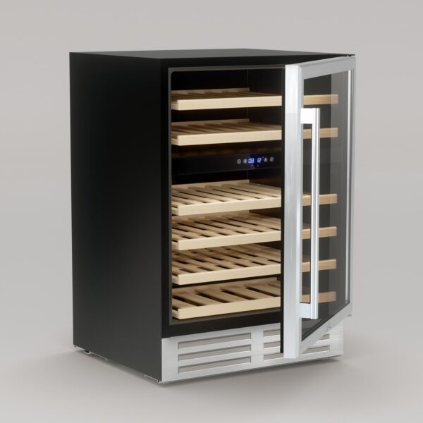 Racitor de vinuri Dual Zone, 46 sticle, LES PETITS CHAMPS, CAVCED46, inox