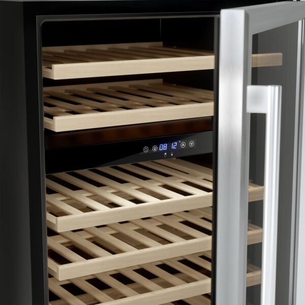 Racitor de vinuri Dual Zone, 46 sticle, LES PETITS CHAMPS, CAVCED46, inox