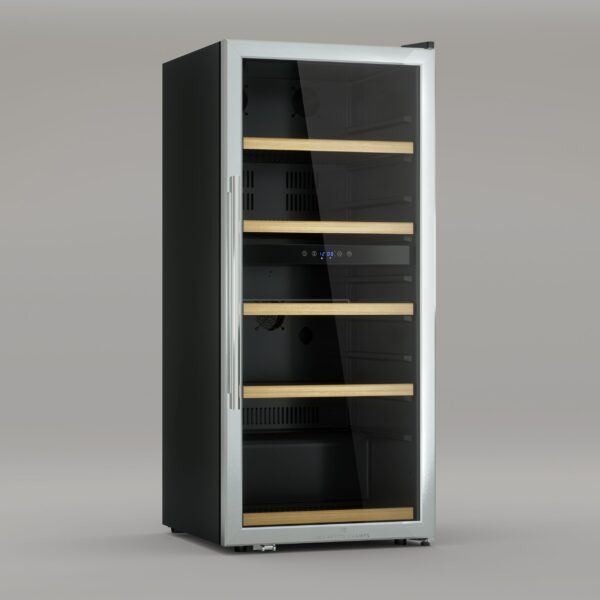 Racitor de vinuri Dual Zone, 91 sticle, LES PETITS CHAMPS, CAVCD91, inox