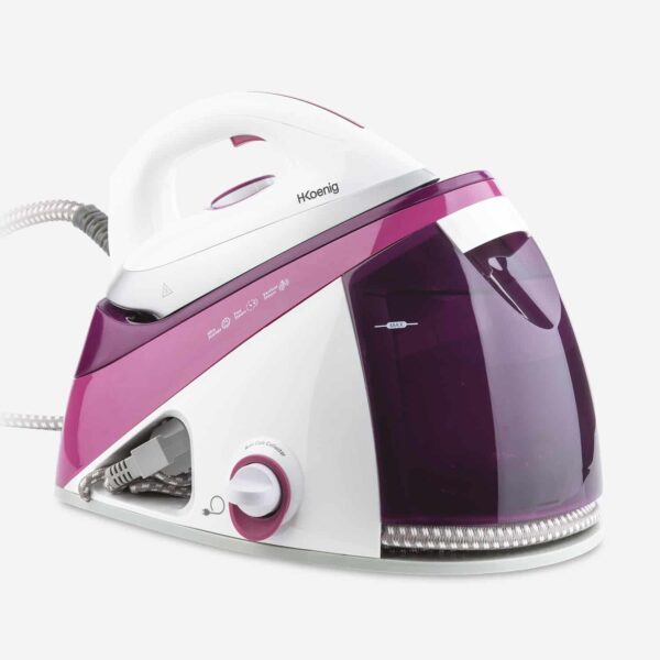 Statie de calcat, H.Koenig, V26, 2400 W, 1.1 litri, roz