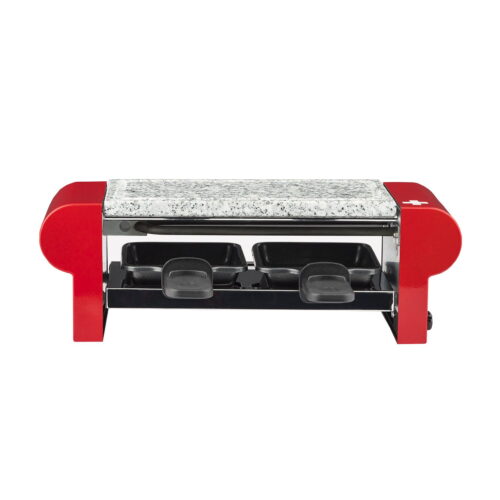 Plita grill si raclette, H.Koenig, RP2, 350 W, 2 persoane, rosu