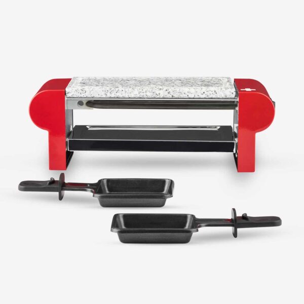 Plita grill si raclette, H.Koenig, RP2, 350 W, 2 persoane, rosu