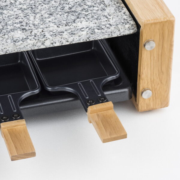 Plita grill si raclette, H.Koenig, WOD8, 1200 W, 8 persoane, maro deschis
