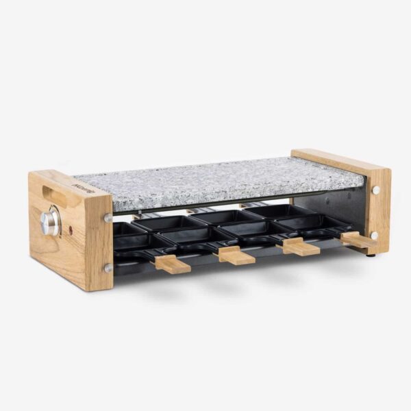 Plita grill si raclette, H.Koenig, WOD8, 1200 W, 8 persoane, maro deschis