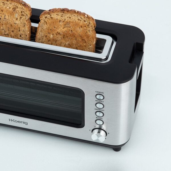 toaster paine vedere transparenta sticla 2 felii