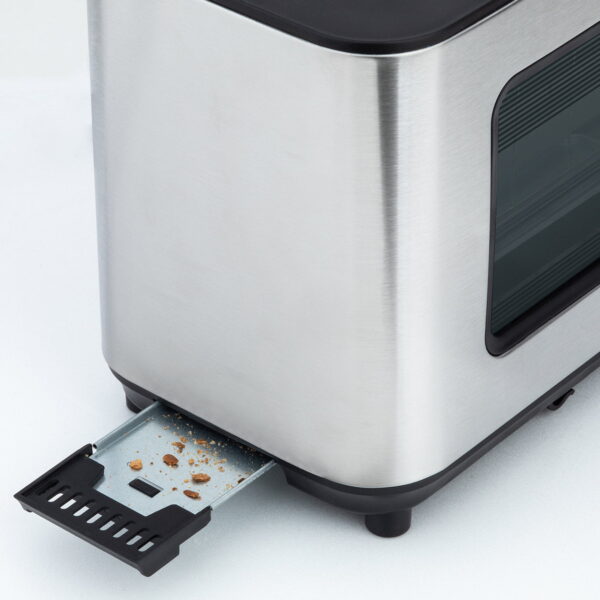 toaster paine vedere transparenta sticla tava colectare