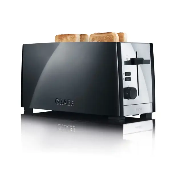 Prajitor de paine, Graef, TO102, 4 felii, 1380 W, negru
