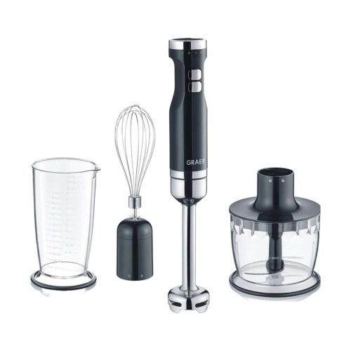 Blender de mana si accesorii, Graef, HB502, 800 W, negru