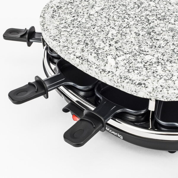Plita grill si raclette, H.Koenig, RP85, 900 W, 8 persoane, negru