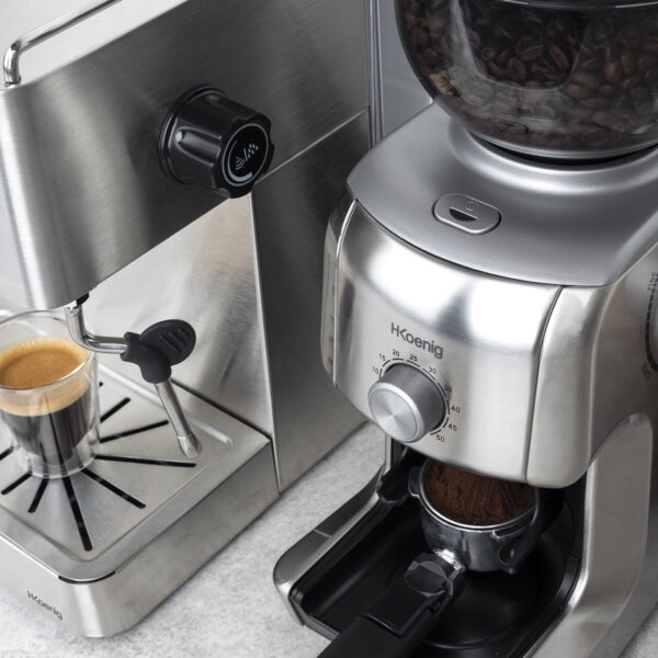Rasnita profesionala de cafea, H.Koenig, GRD830, 400 g, inox
