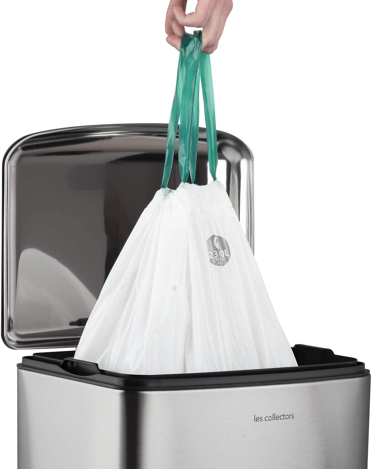 Cos de gunoi cu pedala, Les Collectors, N875, 40 litri, 1 compartiment, inox