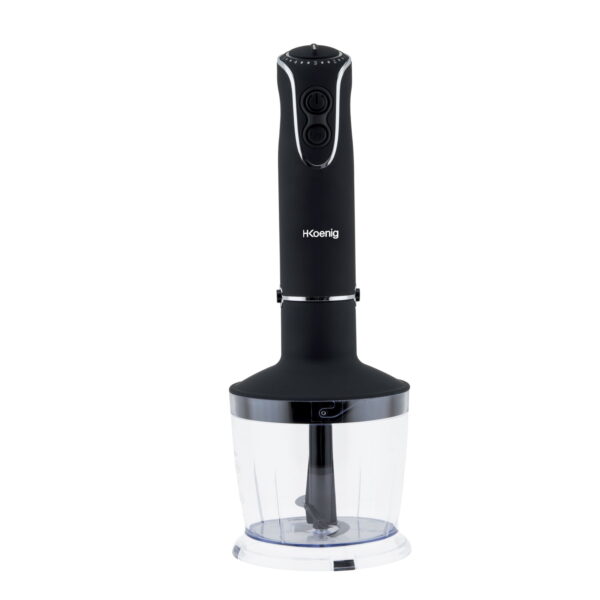 Blender de mana si accesorii, H.Koenig, MIX75, 850 W, negru