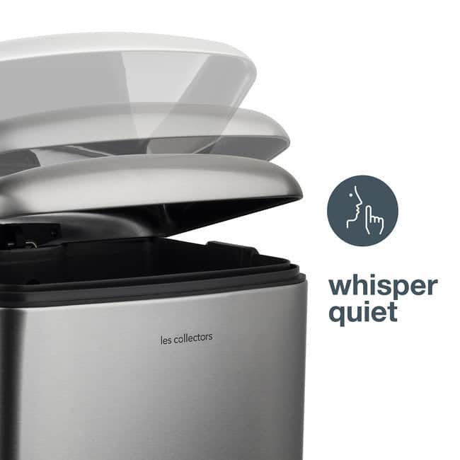 Cos de gunoi cu pedala, Les Collectors, N875, 40 litri, 1 compartiment, inox