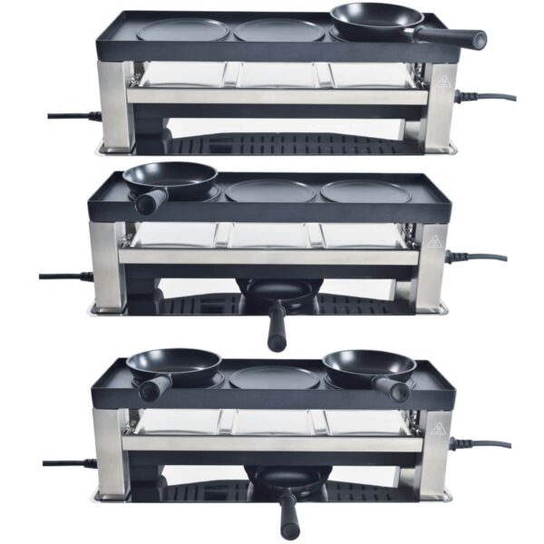 Plita grill si raclette, Solis, 790, 650 W, 6 persoane, inox