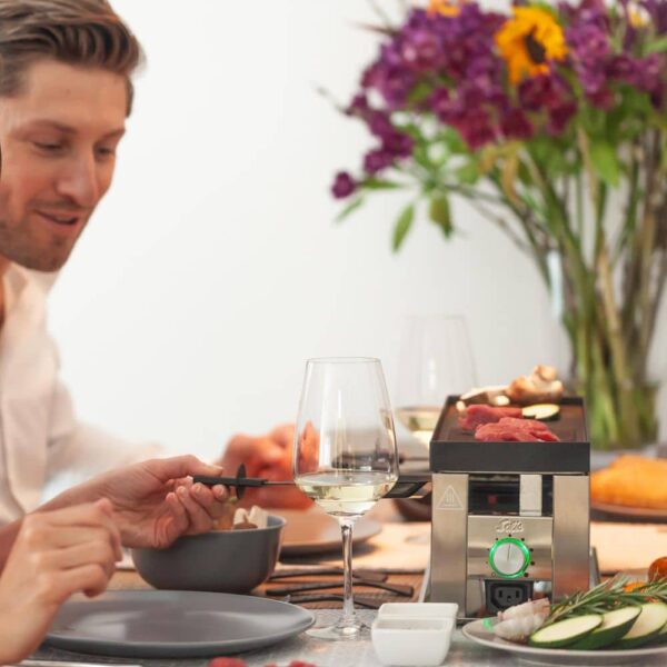 Plita grill si raclette, Solis, 790, 650 W, 6 persoane, inox
