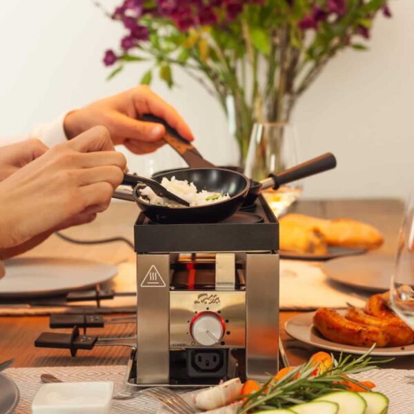 Plita grill si raclette, Solis, 790, 650 W, 6 persoane, inox