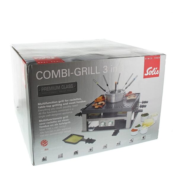 Gratar electric 3in1, Solis, Combi Grill, 1200 W, inox