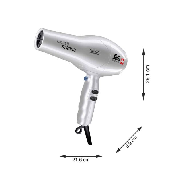 Uscator de par, Solis, Light&Strong, 1800 W, inox