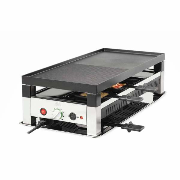 Plita grill si raclette 5in1, Solis, 791, 1400 W, 8 persoane, negru
