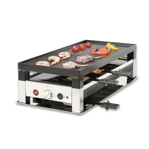 Plita grill si raclette 5in1, Solis, 791, 1400 W, 8 persoane, negru