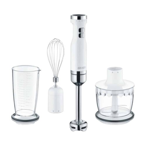 Blender de mana si accesorii, Graef, HB501, 800 W, alb