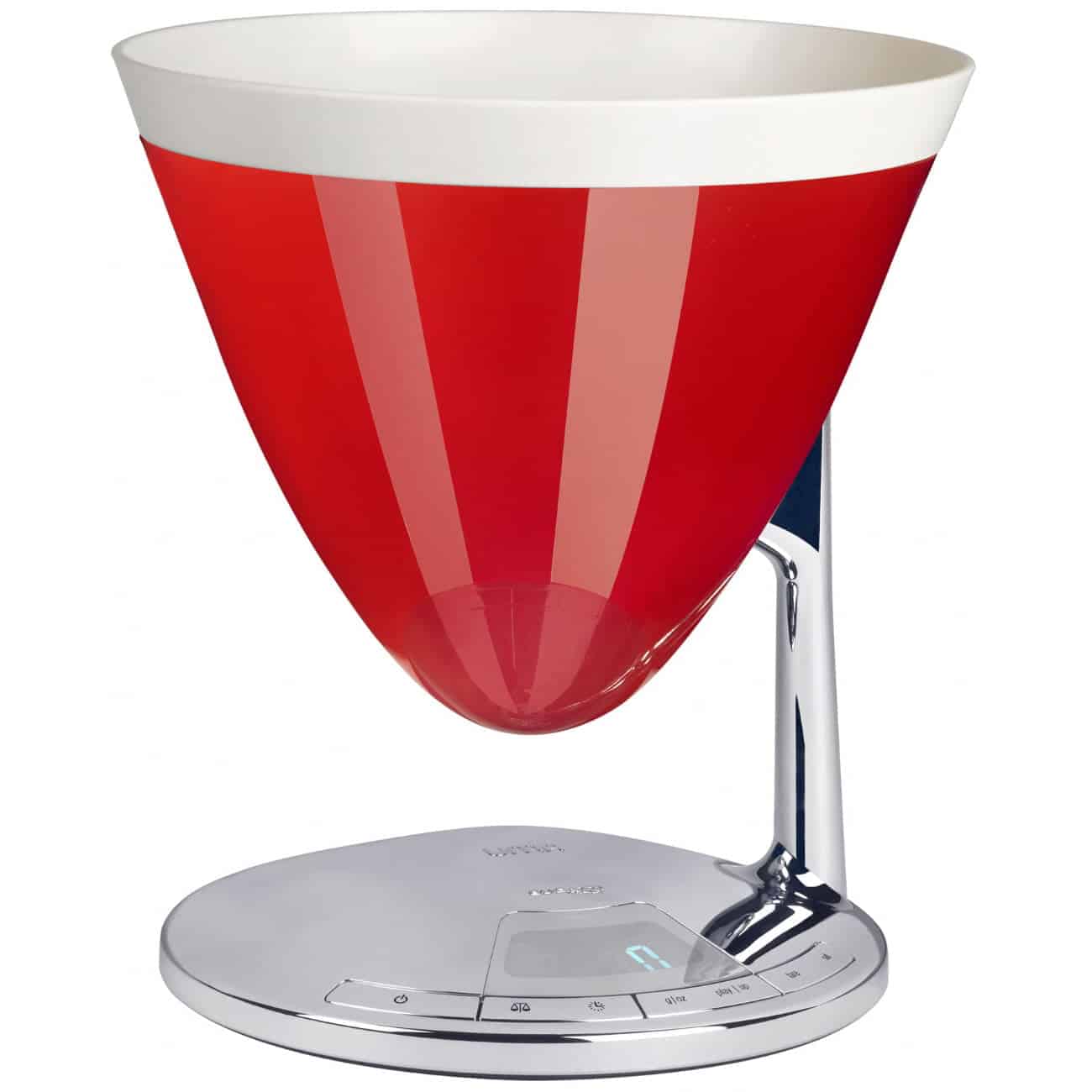 Cantar de bucatarie digital, Casa Bugatti, Uma Scale, 3 kg, rosu
