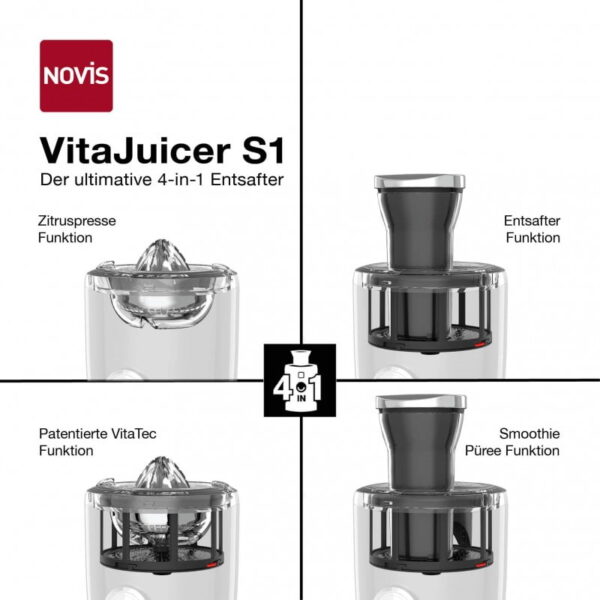 Storcator de citrice Vitajuicer S1, Novis - 6511.20.20, crom