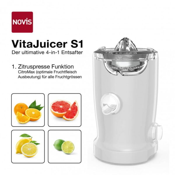 Storcator de citrice Vitajuicer S1, Novis - 6511.20.20, crom
