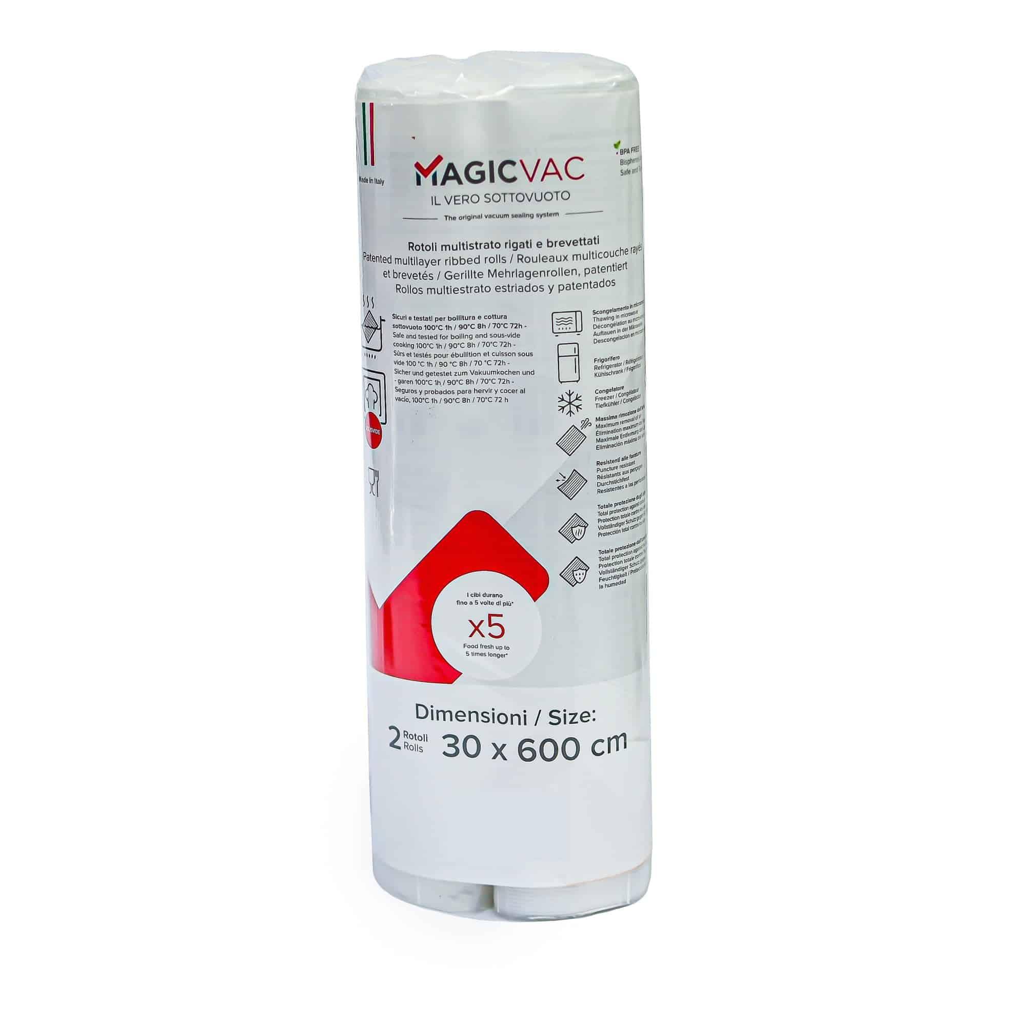 Set de 2 role gofrate pentru vidat 30 x 600 cm, Magic Vac - ACO1025
