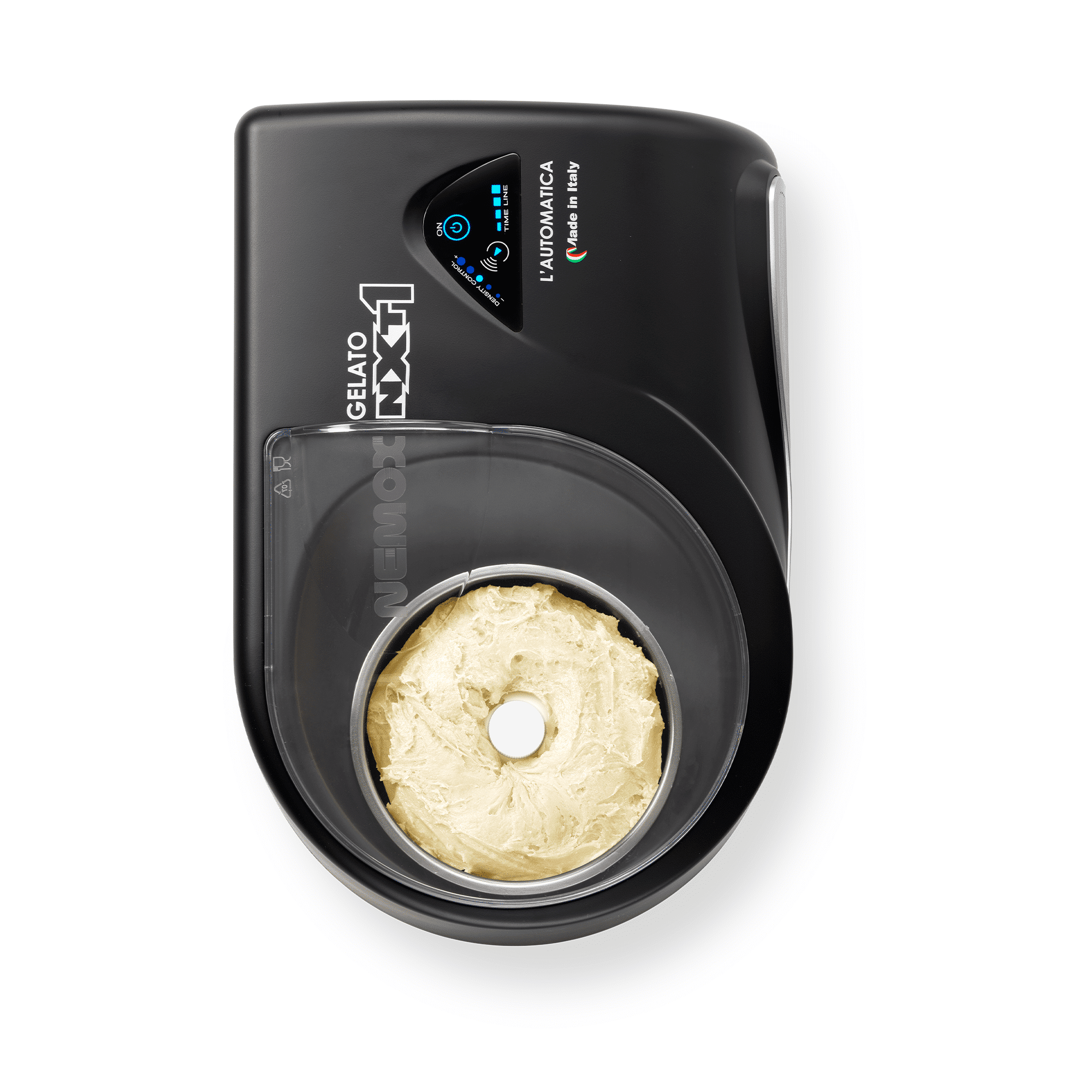 Masina de inghetata cu compresor, Nemox, Gelato NXT1 i-Green, 1.7 litri, negru