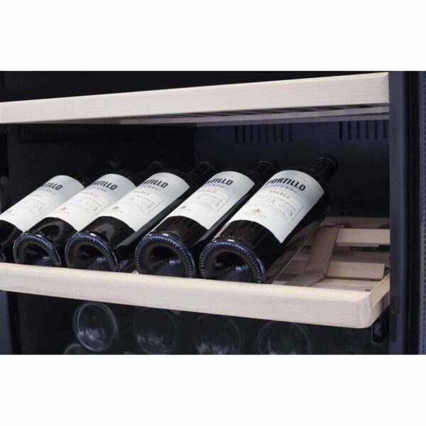 Racitor de vinuri Dual Zone, 180 sticle, Caso Germany, WineComfort 180, inox