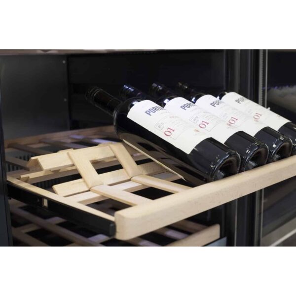 Racitor de vinuri Dual Zone, 180 sticle, Caso Germany, WineComfort 180, inox