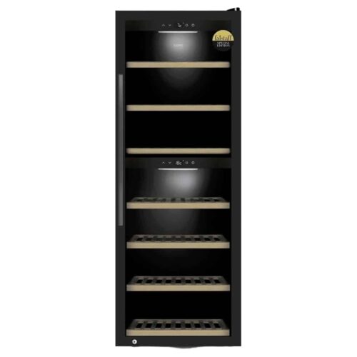 Racitor de vinuri Dual Zone, 126 sticle, Caso Germany, WineExclusive 126 Smart, negru