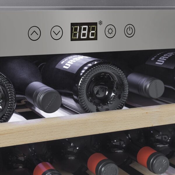 Racitor de vinuri incorporabil, 18 sticle, Caso Germany, WineSafe 18 EB, inox