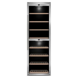 Racitor de vinuri Dual Zone, 180 sticle, Caso Germany, WineComfort 180, inox