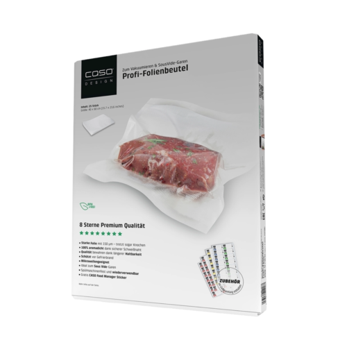 Set de 25 pungi gofrate pentru vidat 40x60 cm, Caso Germany - 01218