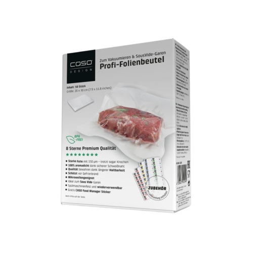 Set de 50 de pungi gofrate pentru vidat 20x30 cm, Caso Germany - 1219