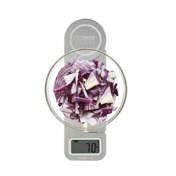 Cantar de bucatarie digital, Caso Germany, Kitchen Ecostyle, 5 kg, inox