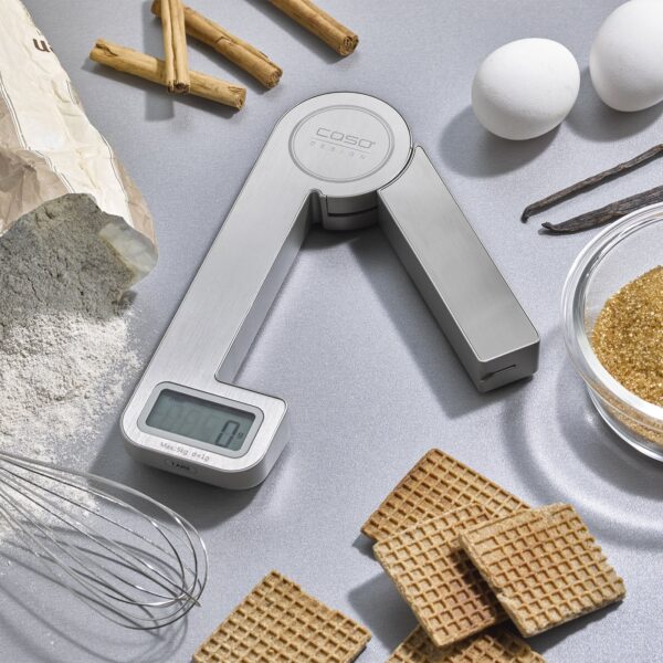 Cantar de bucatarie digital, Caso Germany, Kitchen Ecostyle, 5 kg, inox
