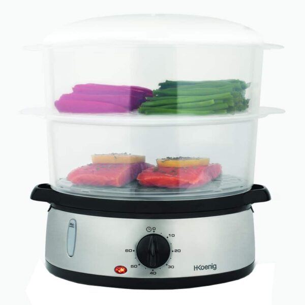 Aparat de gatit cu aburi, H.Koenig, VAP10, 9 litri, 800 W, inox