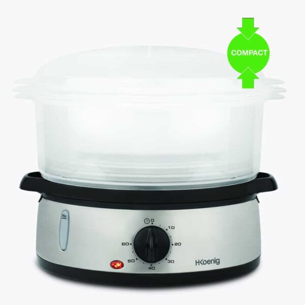 Aparat de gatit cu aburi, H.Koenig, VAP10, 9 litri, 800 W, inox