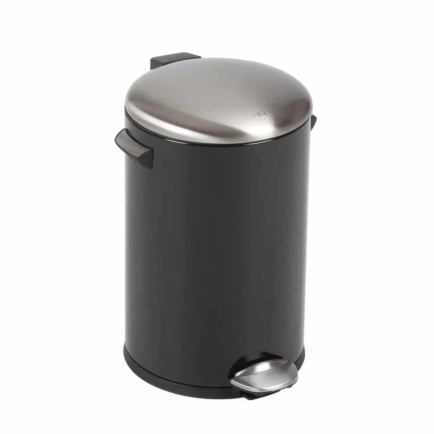 Cos de gunoi cu pedala, EKO, Belle Deluxe, 12 litri, 1 compartiment, negru