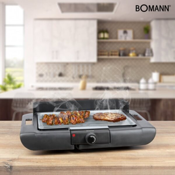 Gratar electric de gradina, Bomann, BQS2244CB, 35.5x24.5 cm, negru