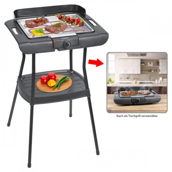 Gratar electric de gradina, Bomann, BQS2244CB, 35.5x24.5 cm, negru