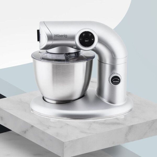 Mixer cu bol, H.Koenig, KM80, 5.5 litri, 1000 W, inox